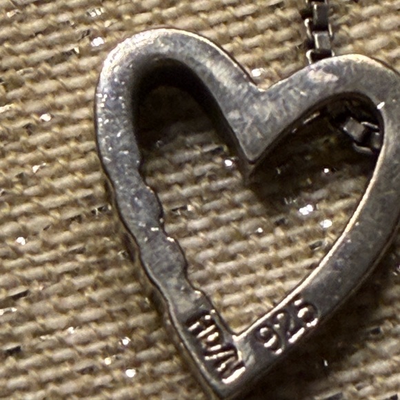 Sterling Silver Heart Necklace (925, hot Diamond) - Picture 3 of 7